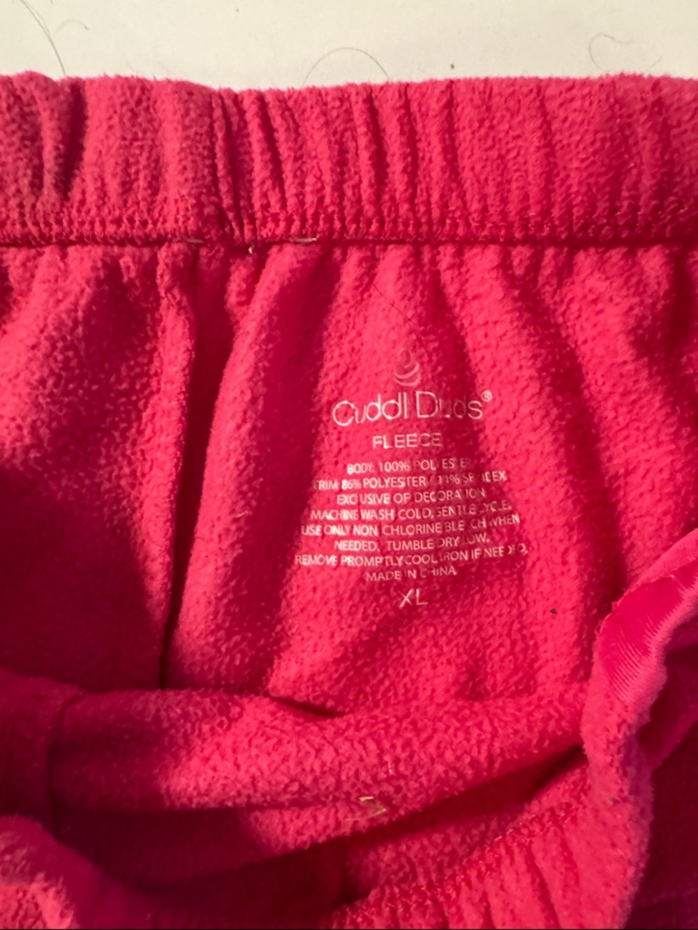 Cuddl Duds Hot Pink Fleece Lounge Pants
